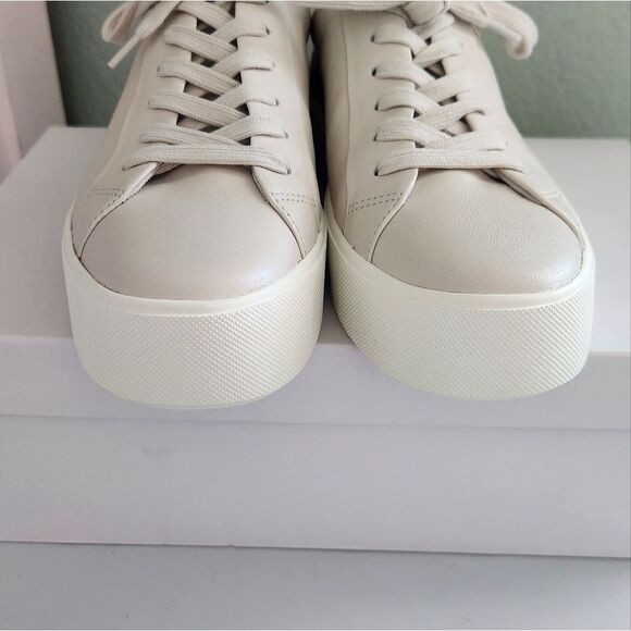 Vince Leather Lace Up Platform Lace Up Sneakers Women's 7 - Picture 6 of 9